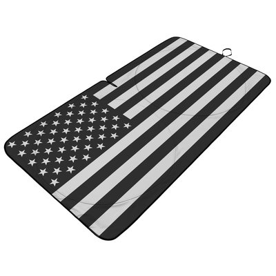 1-PIECE B&W USA FLAG SUNSHADE